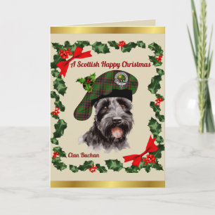 Buchan Scottie Dog Personalisiert Xmas Karte