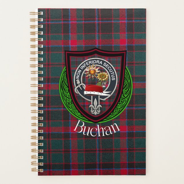 Buchan Scottish Clan Tartan & Crest Planer (Vorderseite)
