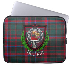 Buchan Scottish Clan Tartan und Wappen Laptopschutzhülle