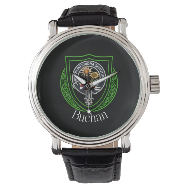 Buchan Scottish Clan Wappen Armbanduhr (Vorderseite)