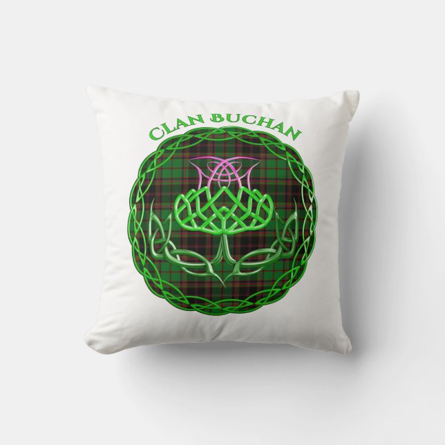 Buchan Scottish Tartan Celtic Thistle Kissen (Vorderseite)