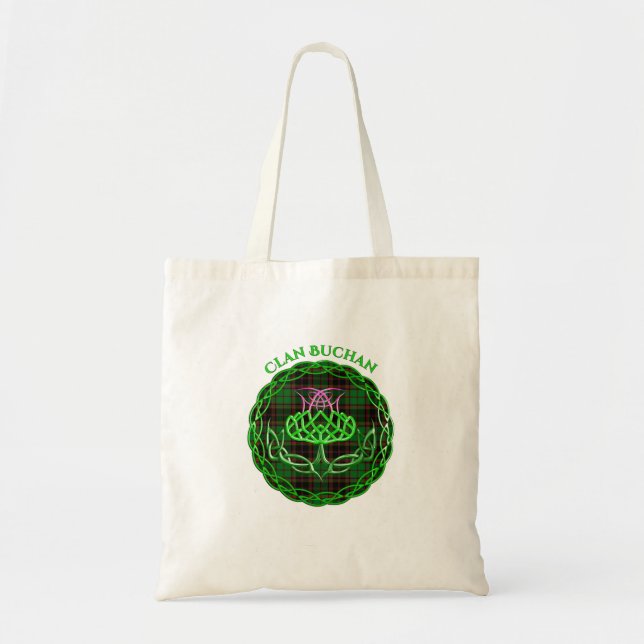 Buchan Scottish Tartan Celtic Thistle Tragetasche (Vorne)
