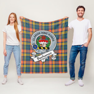 Buchanan Ancient Clan Abzeichen Tartan Kariert Fleecedecke