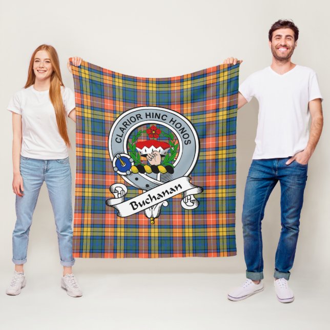 Buchanan Ancient Clan Abzeichen Tartan Kariert Fleecedecke (Beispiel)