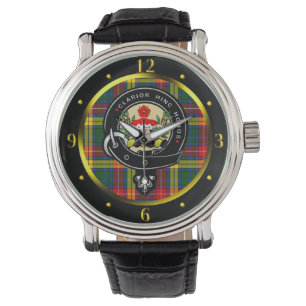Buchanan Clan Abzeichen & Tartan Armbanduhr