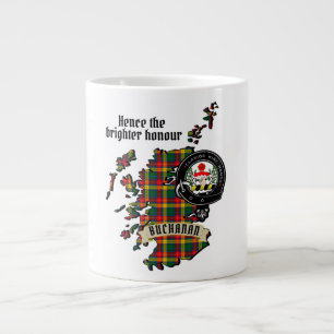 Buchanan Clan Abzeichen & Tartan Karte von Schottl Jumbo-Tasse