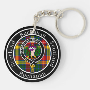 Buchanan Clan Abzeichen & Tartan Schlüsselanhänger