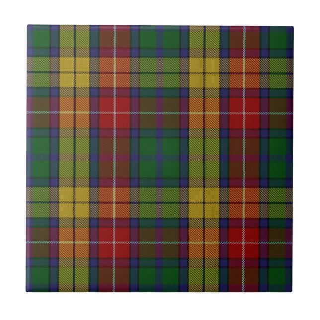 Buchanan Clan Jagd Tartan Kariert Fliese (Vorderseite)
