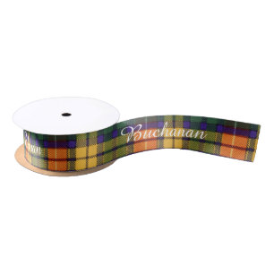 Buchanan-Clan karierter schottischer Tartan Satinband