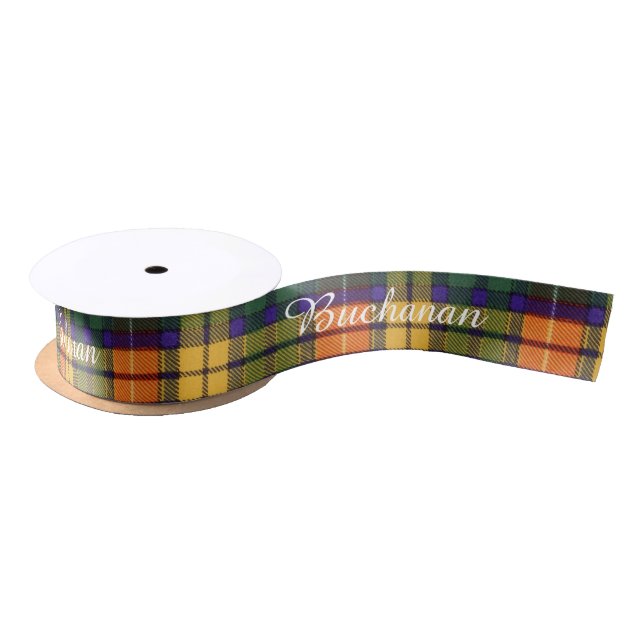 Buchanan-Clan karierter schottischer Tartan Satinband (Spule)