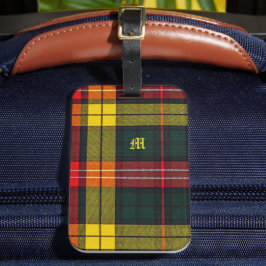 Buchanan Clan Plaid schottisches Muster Monogramm Gepäckanhänger