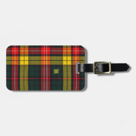 Buchanan Clan Plaid Scottish Pattern Monogram Gepäckanhänger