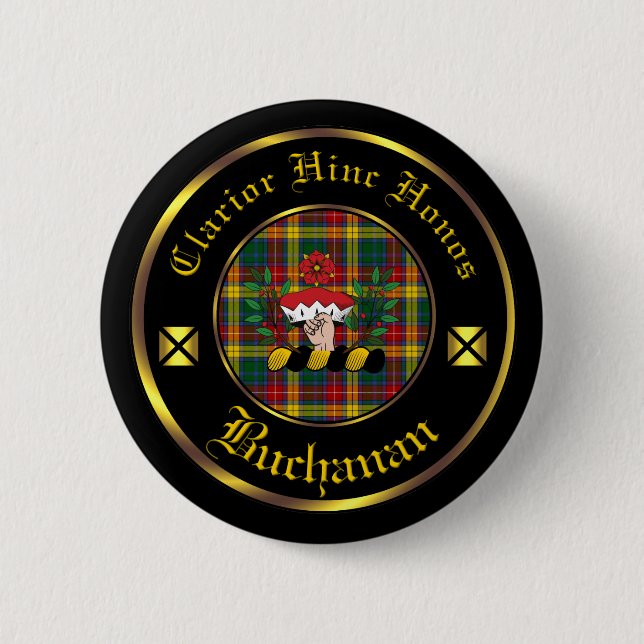 Buchanan Clan & Tartan Button (Vorderseite)