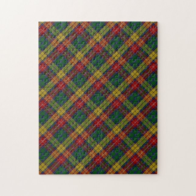Buchanan Clan Tartan Kariertes Muster schwierig Puzzle (Vertikal)