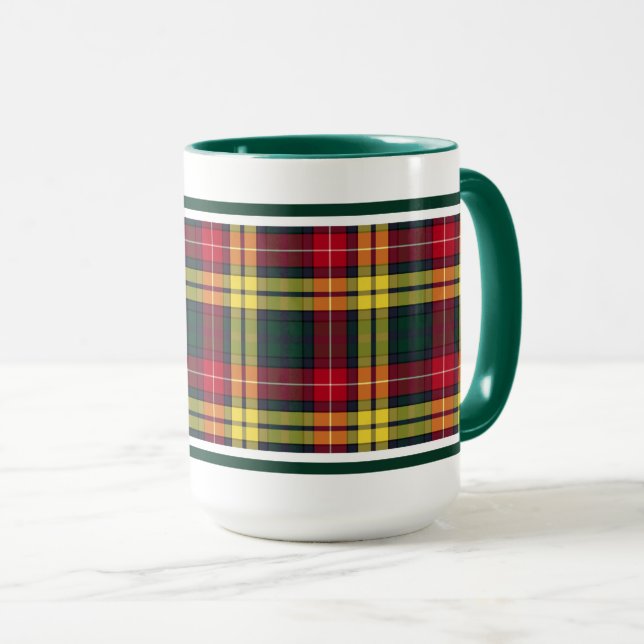 Buchanan Clan Tartan Tasse (VorderseiteRechts)