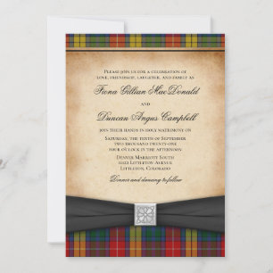 Buchanan Clan Tartan Wedding Einladung Ver 2