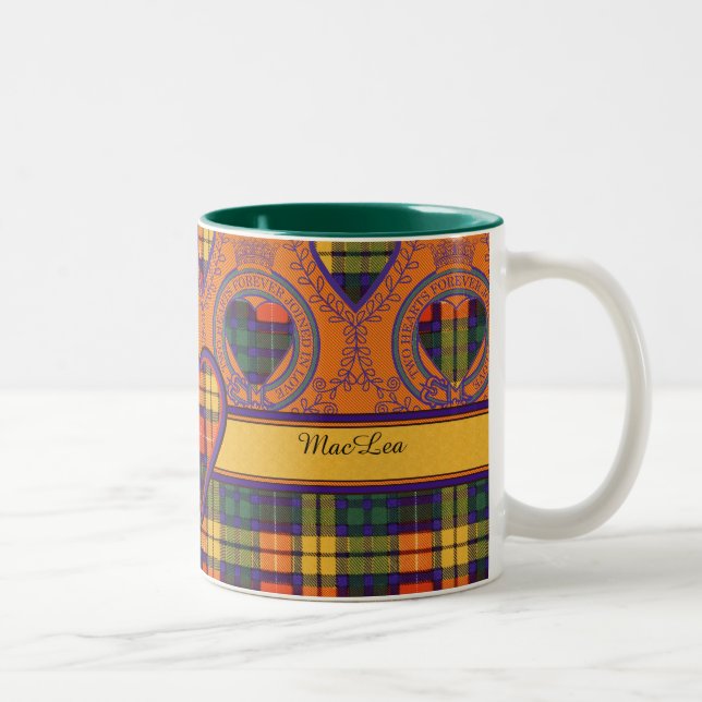Buchanan-Familienclan karierter schottischer Kilt Zweifarbige Tasse (Rechts)