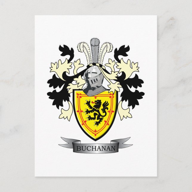 Buchanan Familienwappen Coat of Arms Postkarte (Vorderseite)