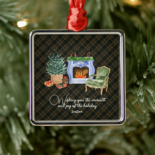 Buchanan Hunting Modern Original Scottish Tartan Ornament Aus Metall