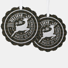 Buchanan Hunting Modern Scottish Tartan Ornament Karte