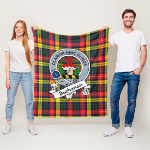 Buchanan Modern Clan Abzeichen Tartan Kariert Fleecedecke