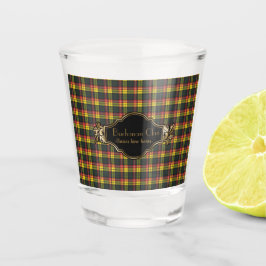 Buchanan Modern Original Scottish Clan Tartan Schnapsglas