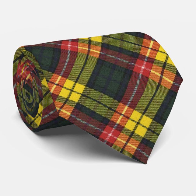 Buchanan Modern Original Scottish Tartan Krawatte (Gerollt)