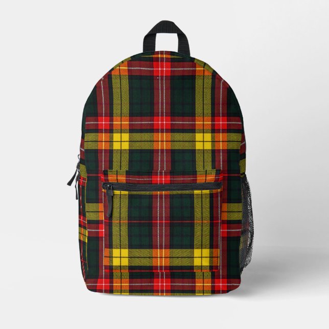 Buchanan Modern Tartan Bedruckter Rucksack (Vorderseite)