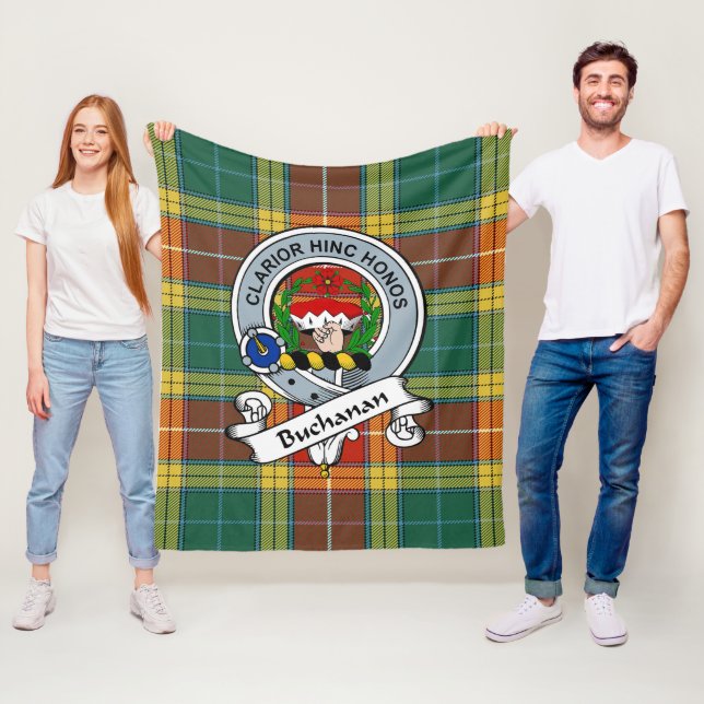 Buchanan Old Sett Clan Abzeichen Tartan Kariert Fleecedecke (Beispiel)