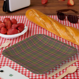 Buchanan Scottish Clan Tartan Pappteller