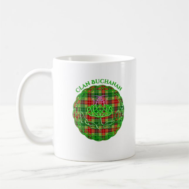 Buchanan Scottish Tartan Celtic Thistle Kaffeetasse (Links)