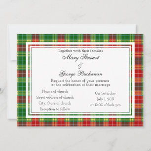 Buchanan Scottish Wedding Einladung