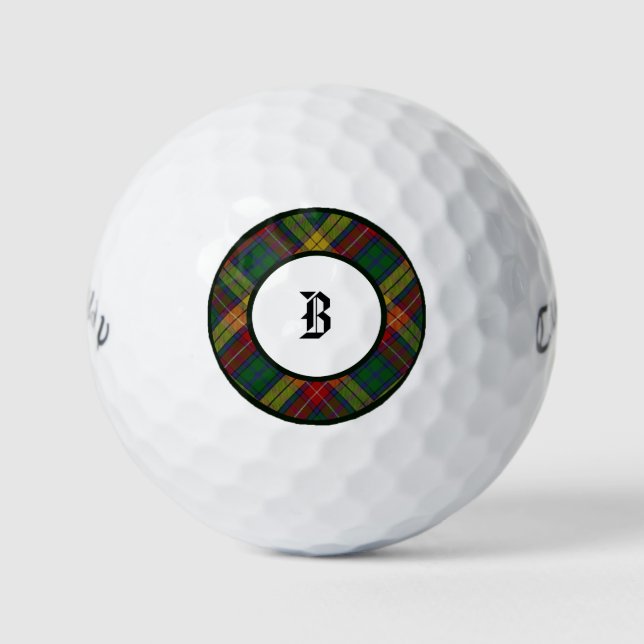 Buchanan Tartan Clan Karierte Golfballs Golfball (Vorderseite)