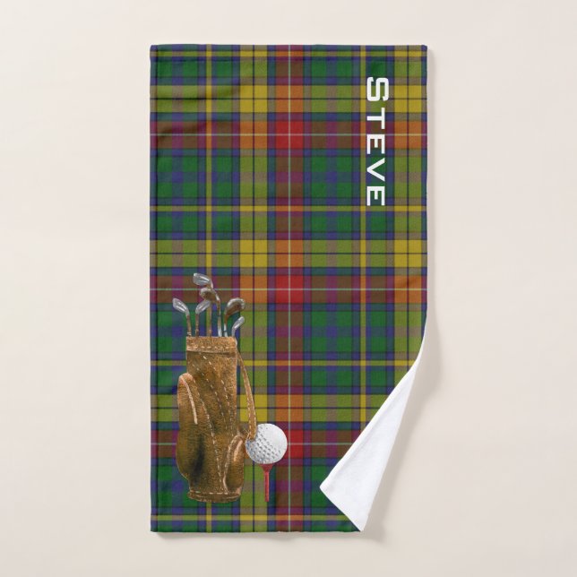 Buchanan Tartan Kariertes Golfhandtuch Handtuch (Handtuch)