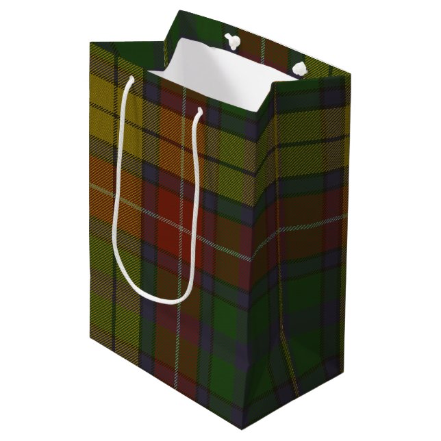 Buchanan Tartan Mittlere Geschenktüte (Vorderseite Schrägansicht)