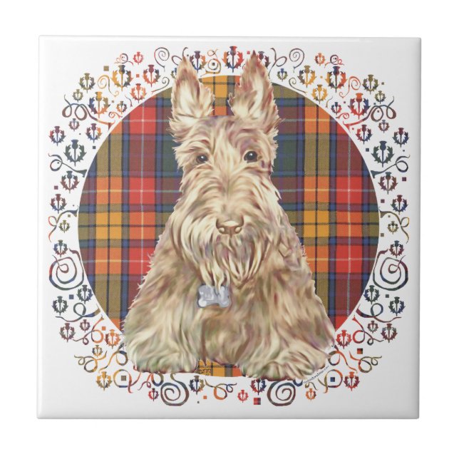 Buchanan Tartan Scottie Fliese (Vorderseite)