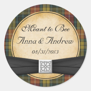 Buchanan Tartan Scottish Celtic Wedding Sticker