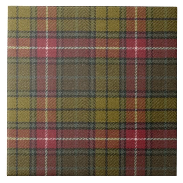 Buchanan Weathered Original Scottish Clan Tartan Fliese (Vorderseite)