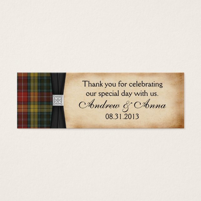 Buchanan Weathered Tartan Wedding Vielen Dank (Vorderseite)