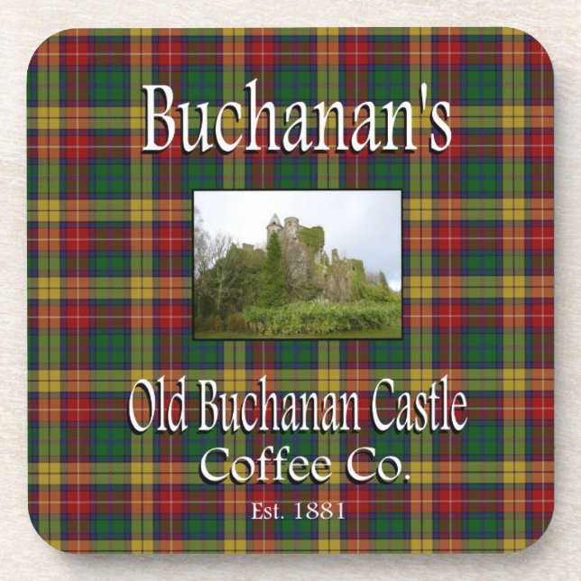 Buchanan's alte Buchanan Burg Kaffee Co. Getränkeuntersetzer (Vorderseite)