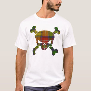 Buchanantartan-Schädel keine Fahne T-Shirt