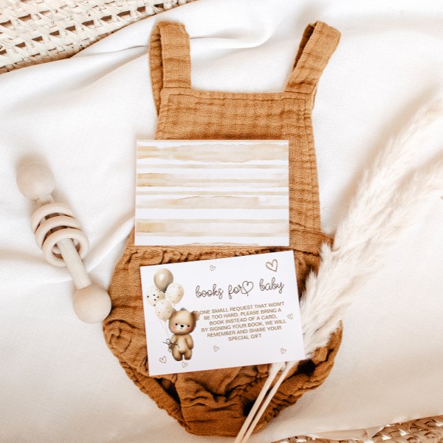 Buchanfrage Bear Beige Light Brown Simple Boho Begleitkarte (Von Creator hochgeladen)