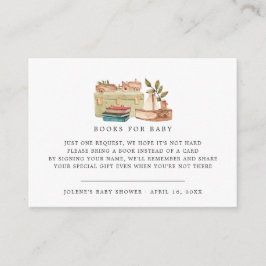 Buchanfrage | Boho Kinderzimmer Babydusche Begleitkarte