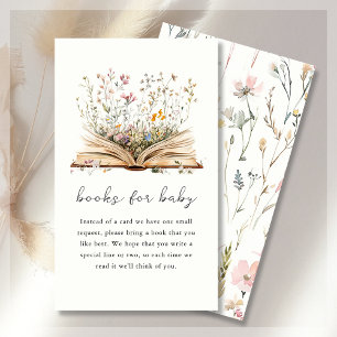 Buchanfrage   Book Themed Baby Dusche Begleitkarte