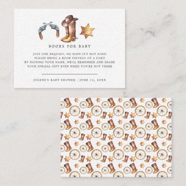 Buchanfrage | Cowboy Country Western Begleitkarte (Vorne/Hinten)