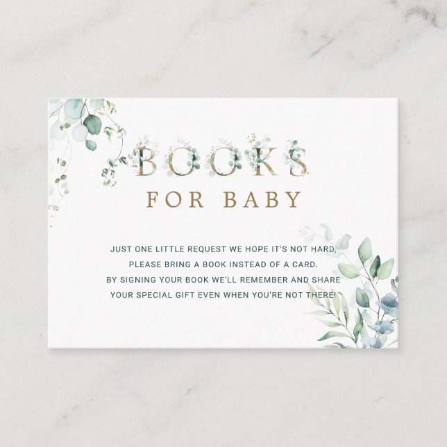 Buchanfrage für botanische Goldbriefe für Eukalypt Begleitkarte (Vorderseite)