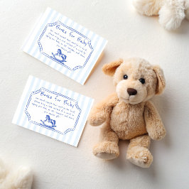 Buchanfrage für das Baby Blue Rocking Begleitkarte