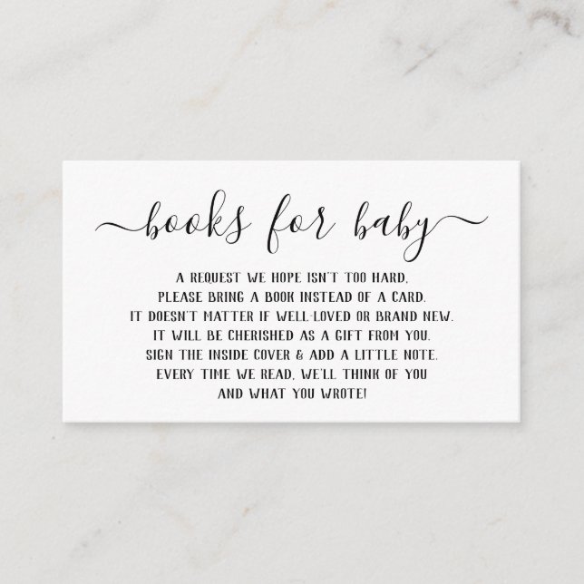 Buchanfrage für die Einladung von Babyduschen (Vorderseite)