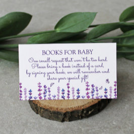 Buchanfrage für Lavendel und Schmetterling Begleitkarte