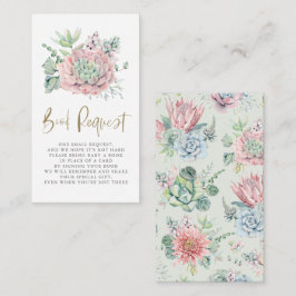 Buchanfrage für Pastel Watercolor Succules Begleitkarte